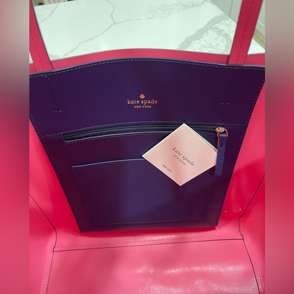 Kate Spade Navy Tote with Colorful Camel Design - Picture 11 of 16